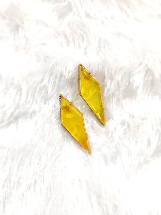 Diamond Prism Stud Earrings – Bold & Elegant Statement Sparkle Emporium